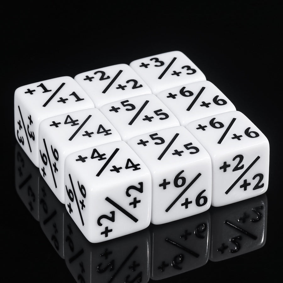 White MTG Positive Counter Dice (16mm Single)