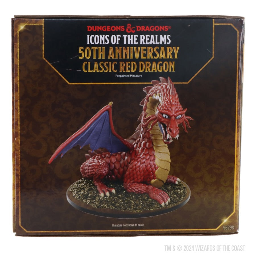 D&D Icons of the Realms: 50th Anniversary - Classic Red Dragon Boxed Miniature