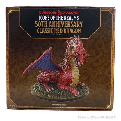 D&D Icons of the Realms: 50th Anniversary - Classic Red Dragon Boxed Miniature