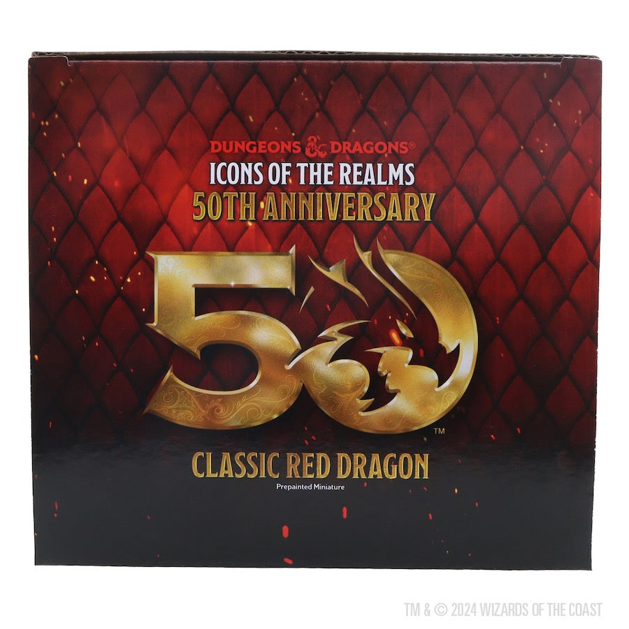 D&D Icons of the Realms: 50th Anniversary - Classic Red Dragon Boxed Miniature