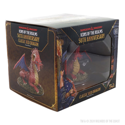 D&D Icons of the Realms: 50th Anniversary - Classic Red Dragon Boxed Miniature