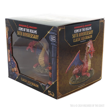 D&D Icons of the Realms: 50th Anniversary - Classic Red Dragon Boxed Miniature