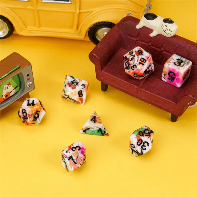 Botanical Dipped Pattern Dice Set