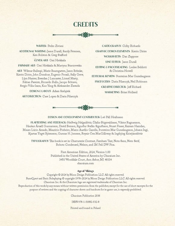 Age of Vikings: Core Rulebook - Hardcover