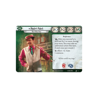 [PREORDER 17 APRIL] André Patel Investigator Deck (Arkham Horror: The Card Game)