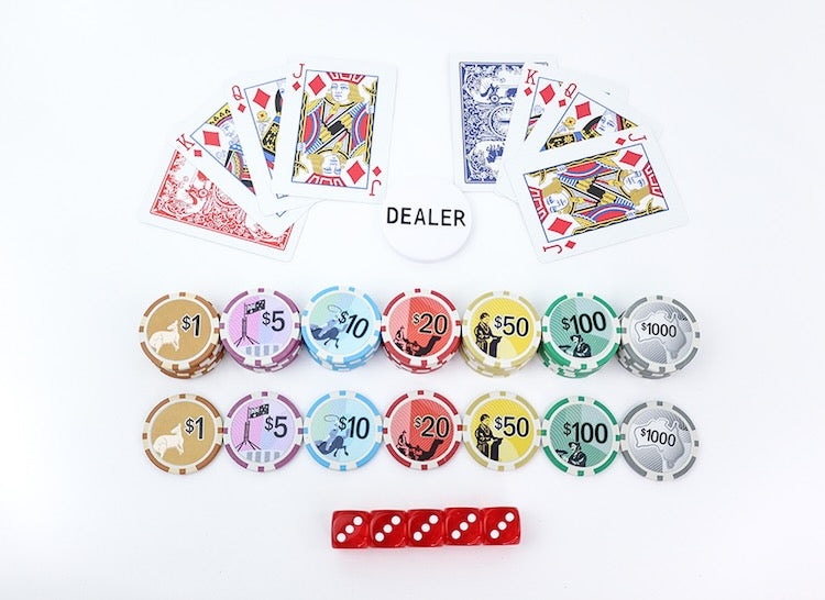 Australiana Clay Poker Set - 600 Chips