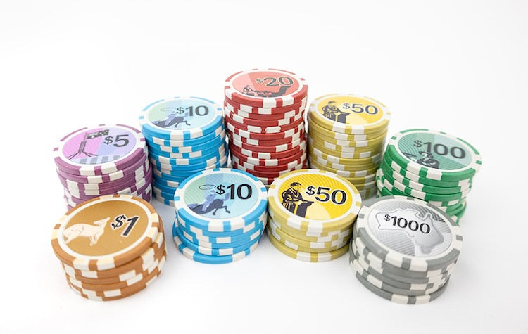 Australiana Clay Poker Set - 600 Chips