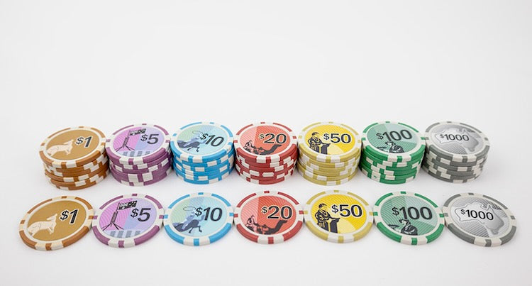 Australiana Clay Poker Set - 600 Chips