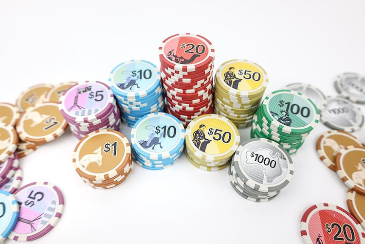 Australiana Clay Poker Set - 600 Chips