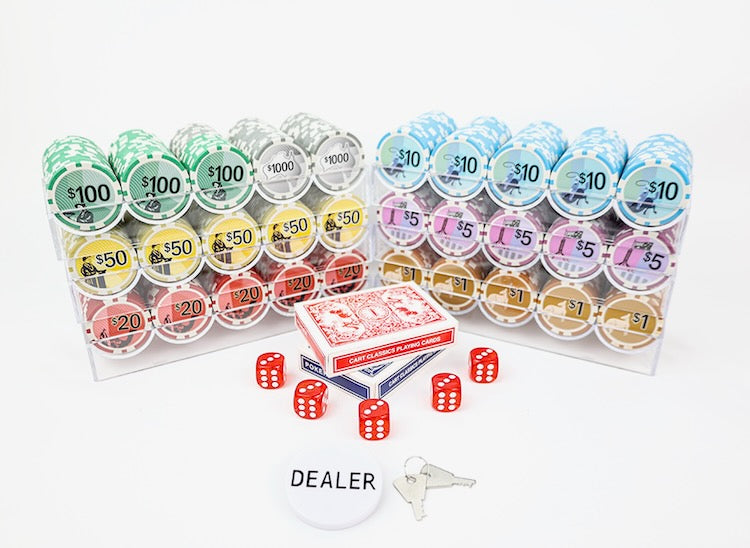 Australiana Clay Poker Set - 600 Chips