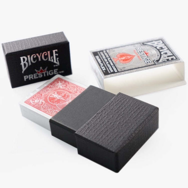 Bicycle Prestige Plastic Playing Cards with Premium Carrying Case (Red)
