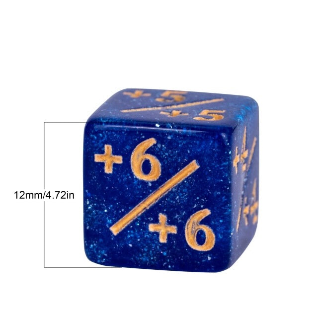 Blue Glitter MTG Positive Counter Dice (12mm Single)