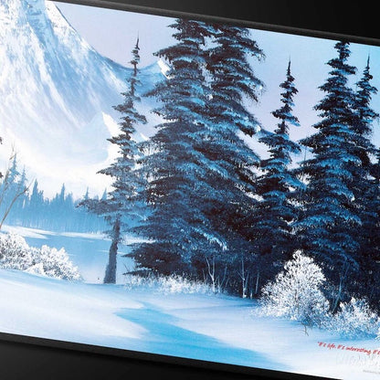 Bob Ross - Winter Paradise Black Stitched Playmat