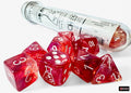 Borealis Passion/white Luminary Polyhedral Dice Set