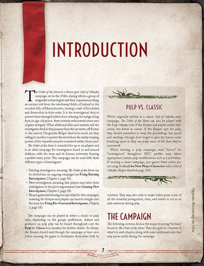 Call of Cthulhu: The Order of the Stone