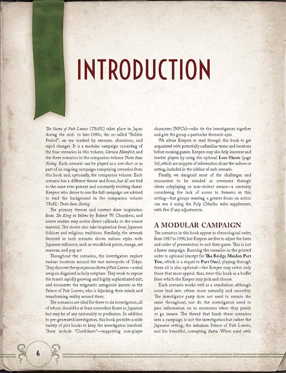 Call of Cthulhu: The Sutra of Pale Leaves - Carcosa Manifest