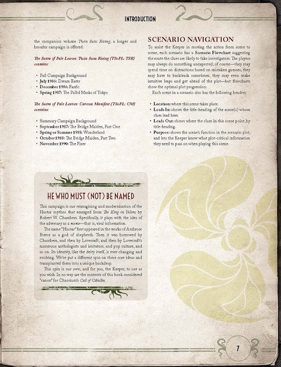 Call of Cthulhu: The Sutra of Pale Leaves - Carcosa Manifest