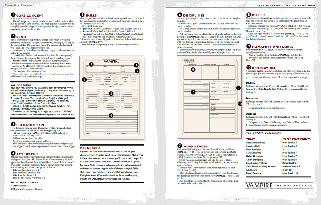 Vampire: The Masquerade 5th Edition Roleplaying Game Players Guide