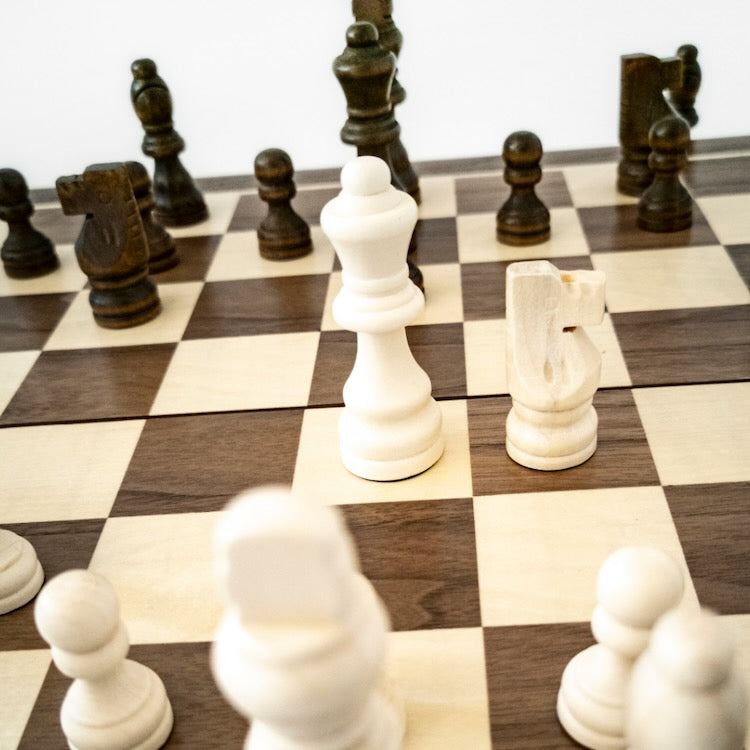 Classic Wooden Folding Chess/Checkers/Backgammon Set 40cm