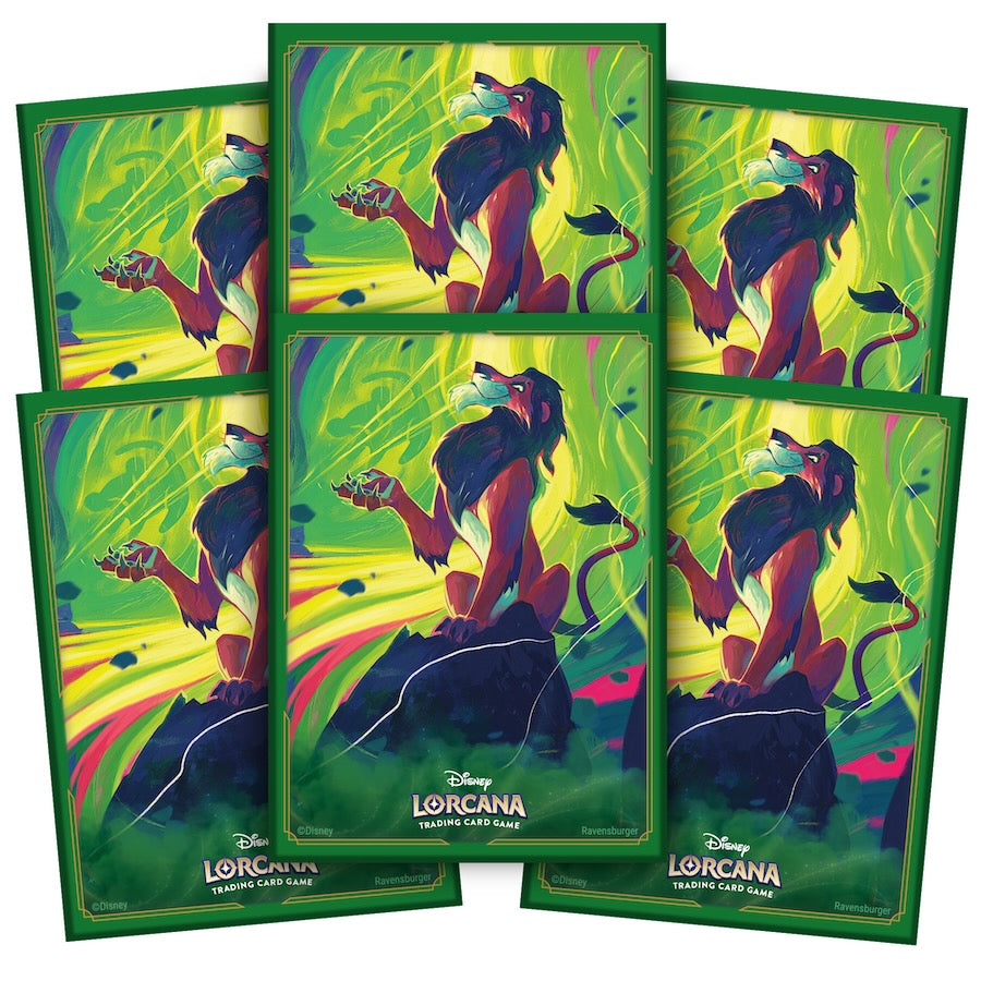 Azurite Sea: Scar - Vengeful Lion Sleeves for Disney Lorcana TCG