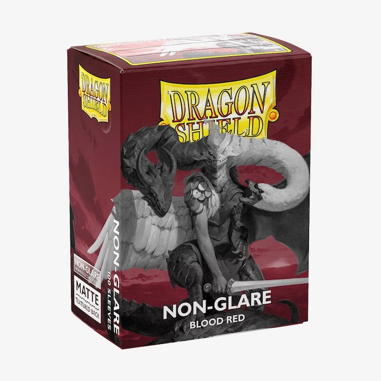 Dragon Shield - Blood Red - Non-Glare - Matte Sleeves - Standard Size