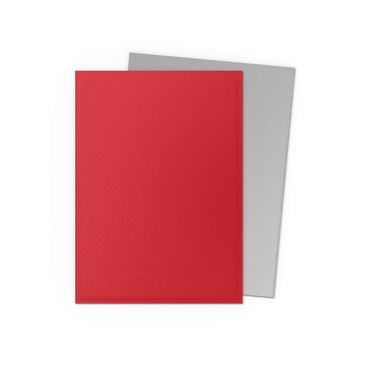 Dragon Shield - Crimson & Silver - Matte Dual Sleeves - Standard Size