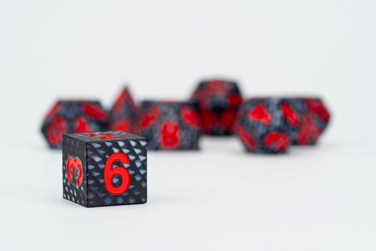 Dragon Storm Silicone Dice Set: Black Dragon Scales