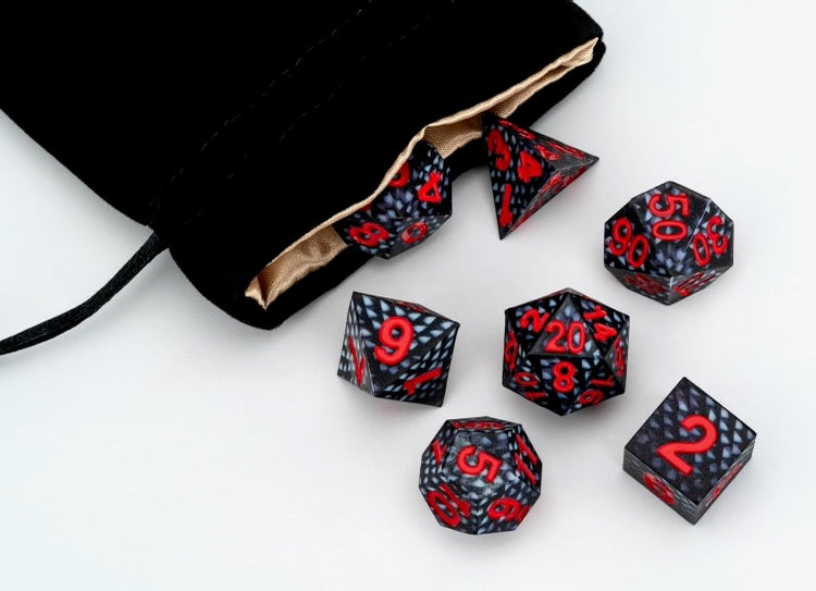 Dragon Storm Silicone Dice Set: Black Dragon Scales
