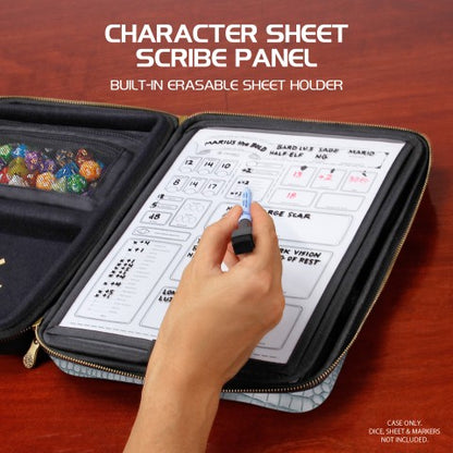 Enhance Tabletop RPG Organizer Case Collector's Edition (Dragon Silver)