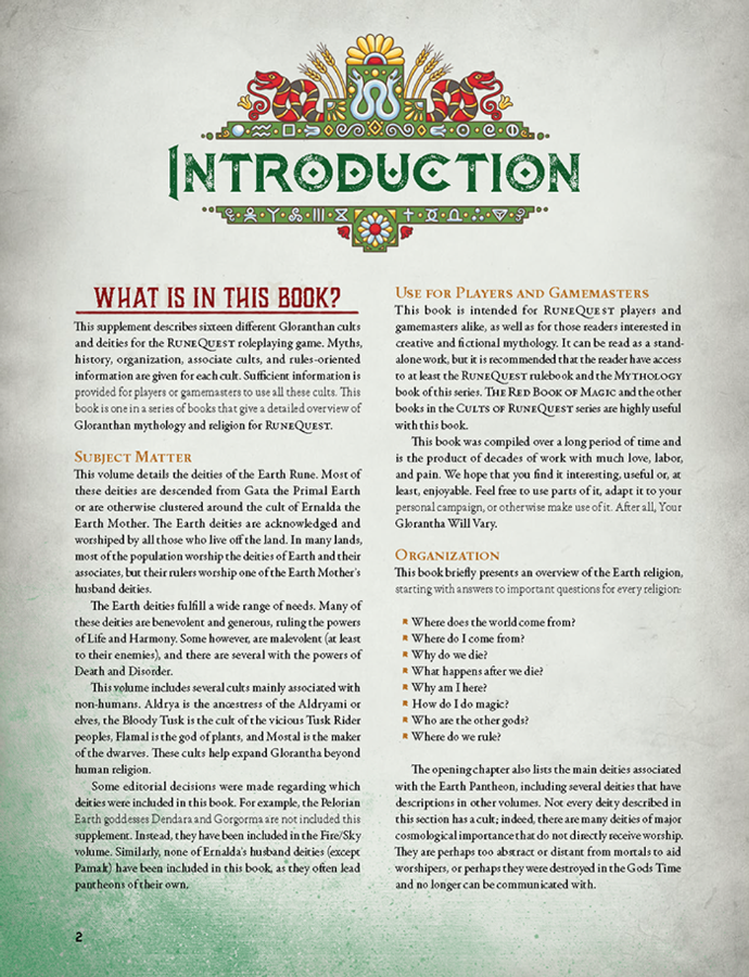 Runequest: Cults of RuneQuest - The Earth Goddesses