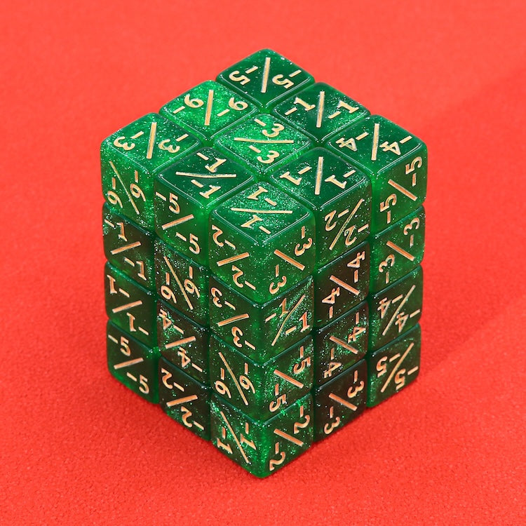 Emerald Negative Counter Dice (12mm Single)