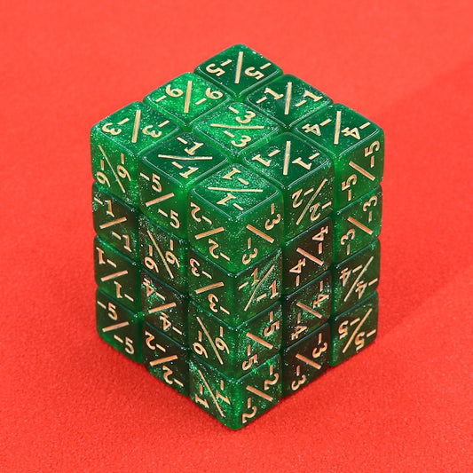 Emerald Negative Counter Dice (12mm Single)