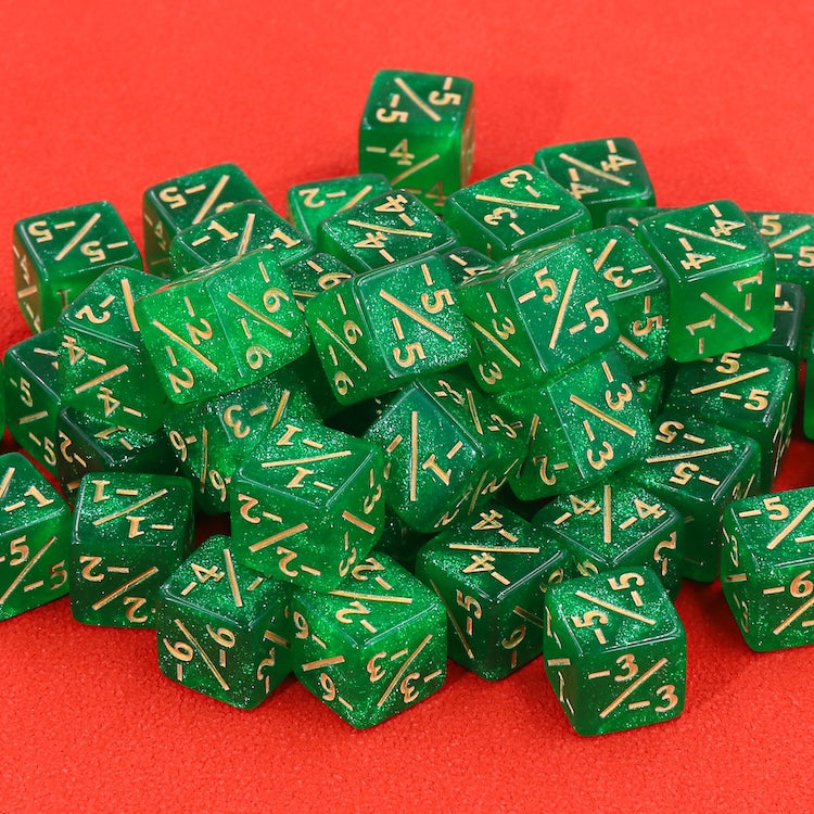 Emerald Negative Counter Dice (12mm Single)