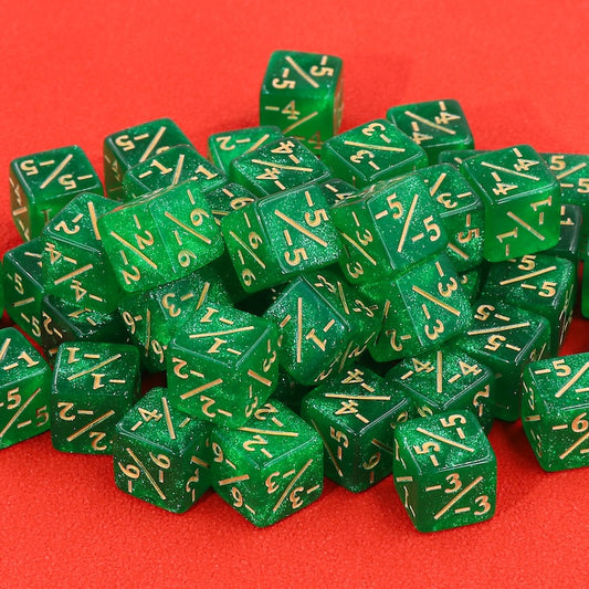Emerald Negative Counter Dice (12mm Single)