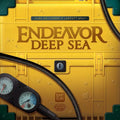 Yellow diving suit with 'Endeavor Deep Sea' text and pressure gauge on a dark background