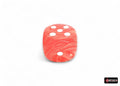 Festive Dahlia/white Luminary 50mm D6 Dice w/pips (1 piece)
