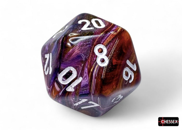 CHX27543: Festive Symphony/white Polyhedral 7-Dice Set