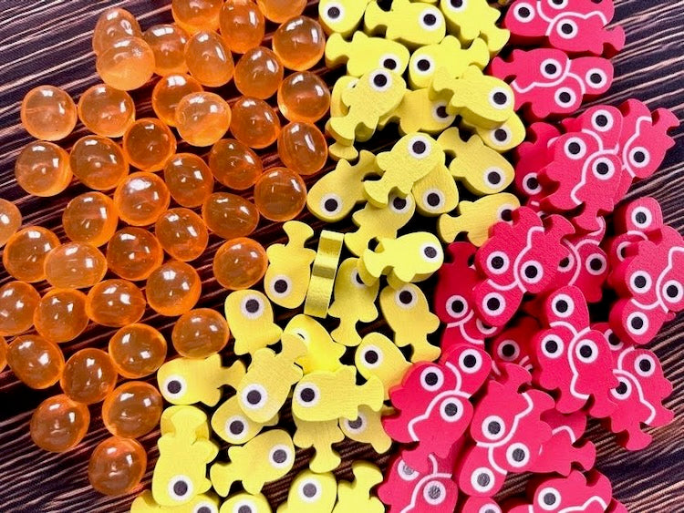 Finspan Upgrade Pack (Wooden Tokens & Squishy Eggs)