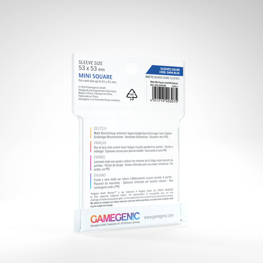 Gamegenic Matte Mini Square Sleeves (53mm x 53mm)