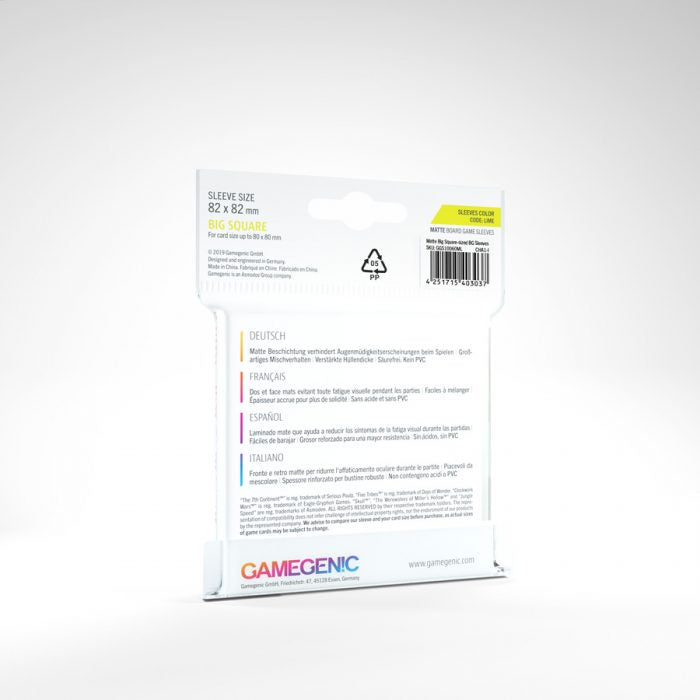 Gamegenic Matte Big Square Sleeves (82mm x 82mm)
