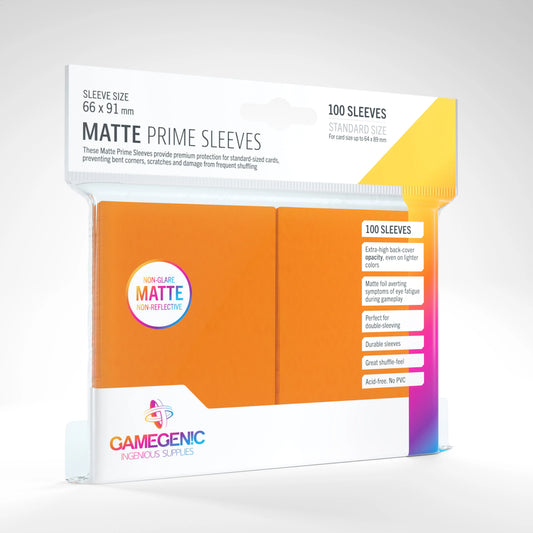 Gamegenic Matte Prime Colour Card Sleeves (Orange - 100 Pack)
