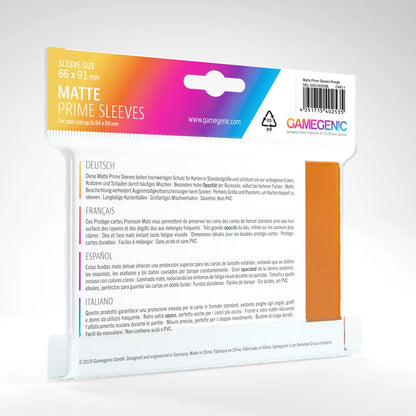 Gamegenic Matte Prime Colour Card Sleeves (Orange - 100 Pack)
