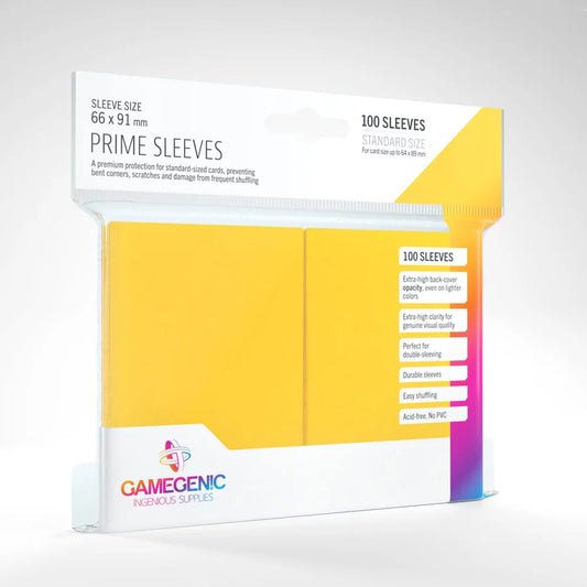 Gamegenic Prime Colour Card Sleeves (Yellow - 100 Pack)