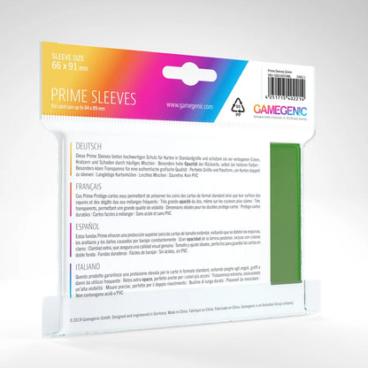 Gamegenic Prime Colour Card Sleeves (Green - 100 Pack)