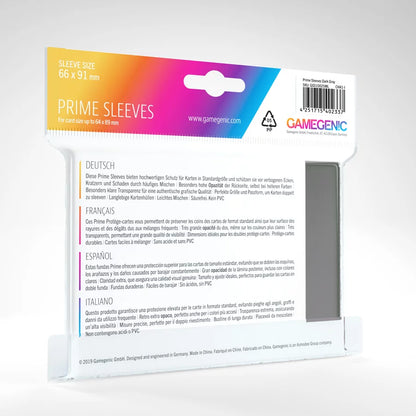 Gamegenic Prime Colour Card Sleeves (Dark Grey - 100 Pack)