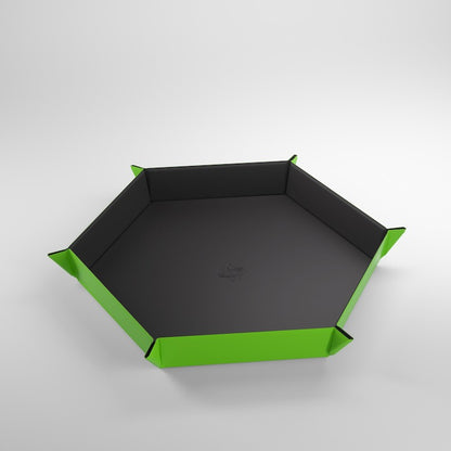 Gamegenic Hexagonal Magnetic Dice Tray (Black/Green)