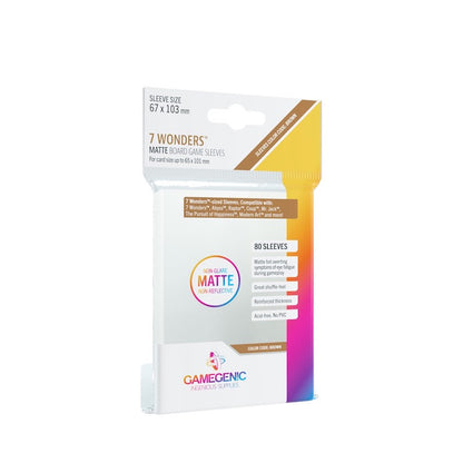 Gamegenic Matte 7 Wonders Sleeves (67mm x 103mm)