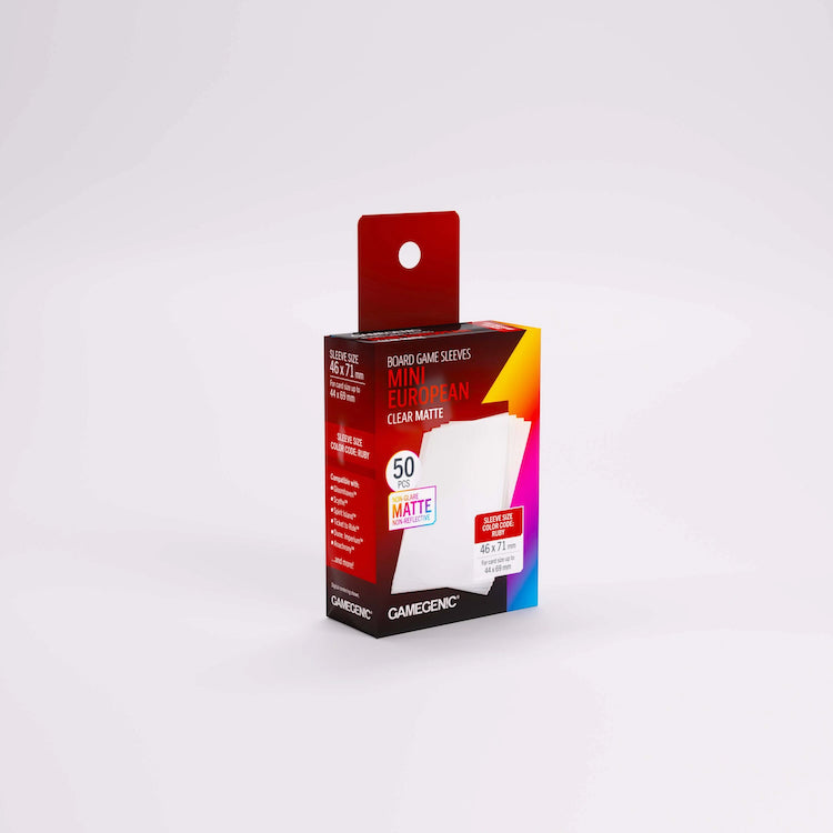 Gamegenic Matte Board Game Sleeves: Mini European RUBY (46 x 71 mm)