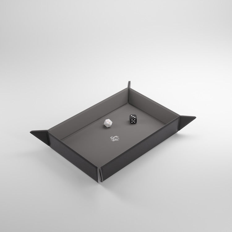 Gamegenic Rectangular Magnetic Dice Tray (Black/Gray)