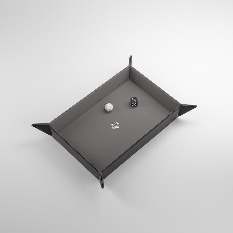 Gamegenic Rectangular Magnetic Dice Tray (Black/Gray)